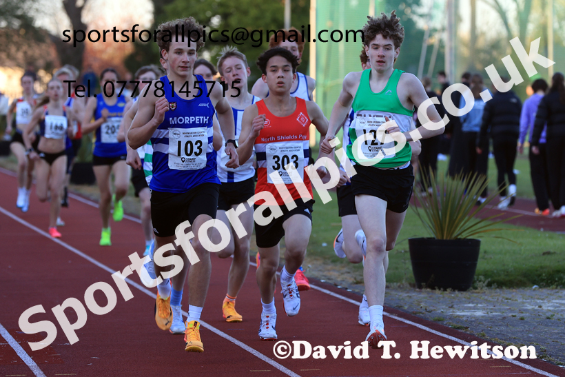 The 1500 metres, 2026 NEGP 1, Monkton Stadium. Photo: David T. Hewitson/Sports for All Pics